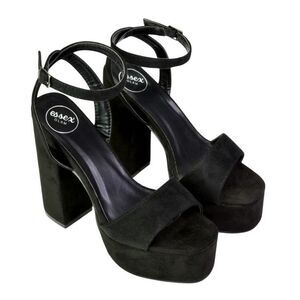 XY London Womens/Ladies Jayce Chunky Square Toe High Block Heel Platform Shoes /